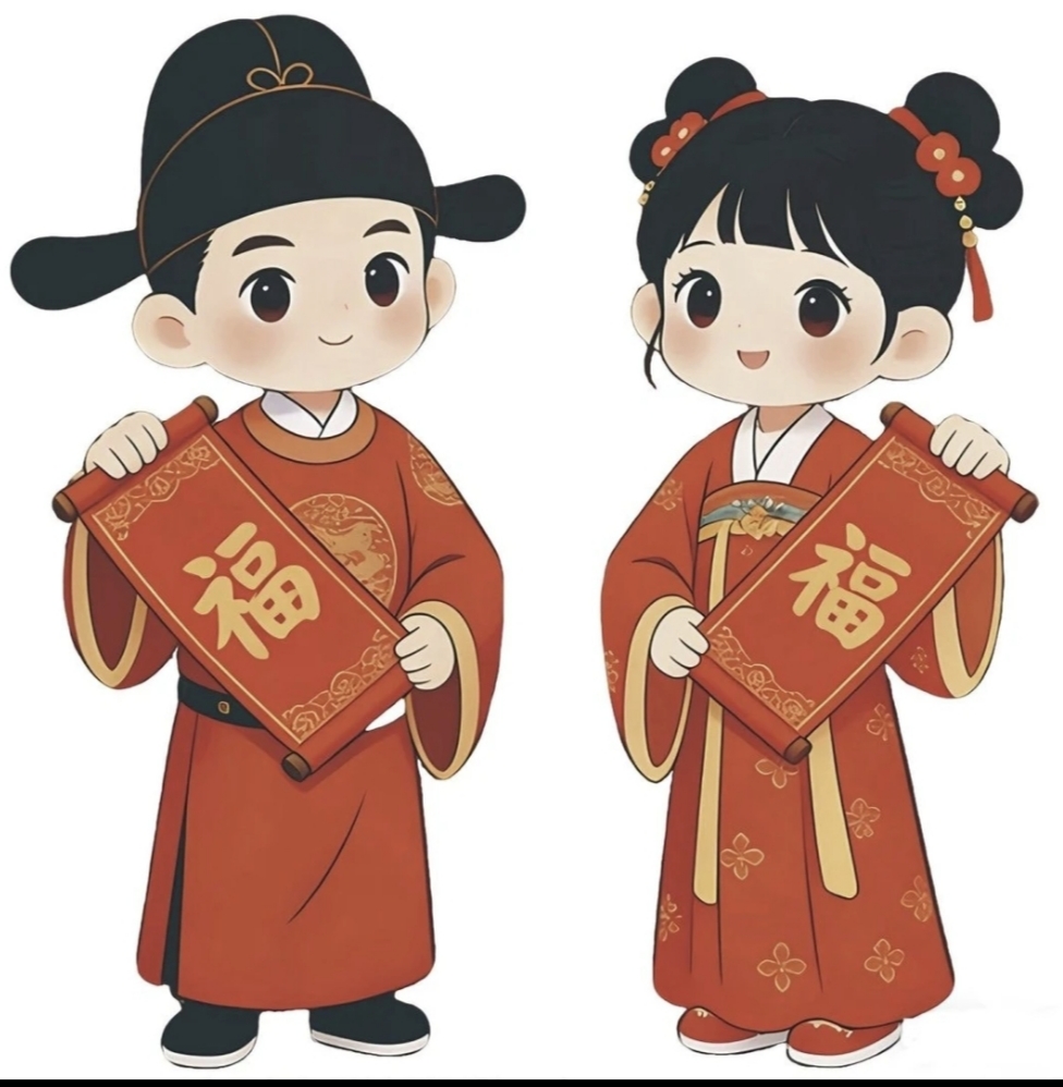 小明和小红的汉服