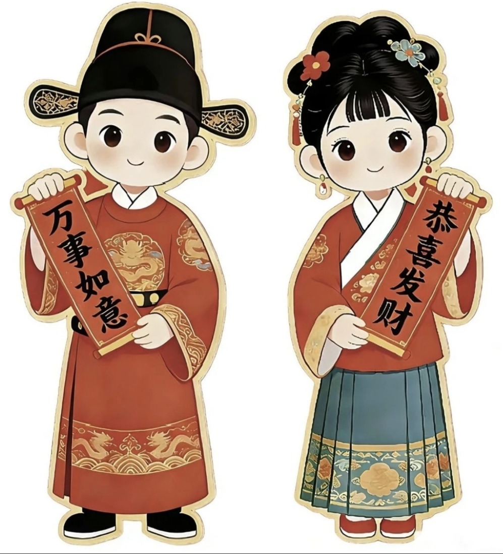 小明和小红的汉服